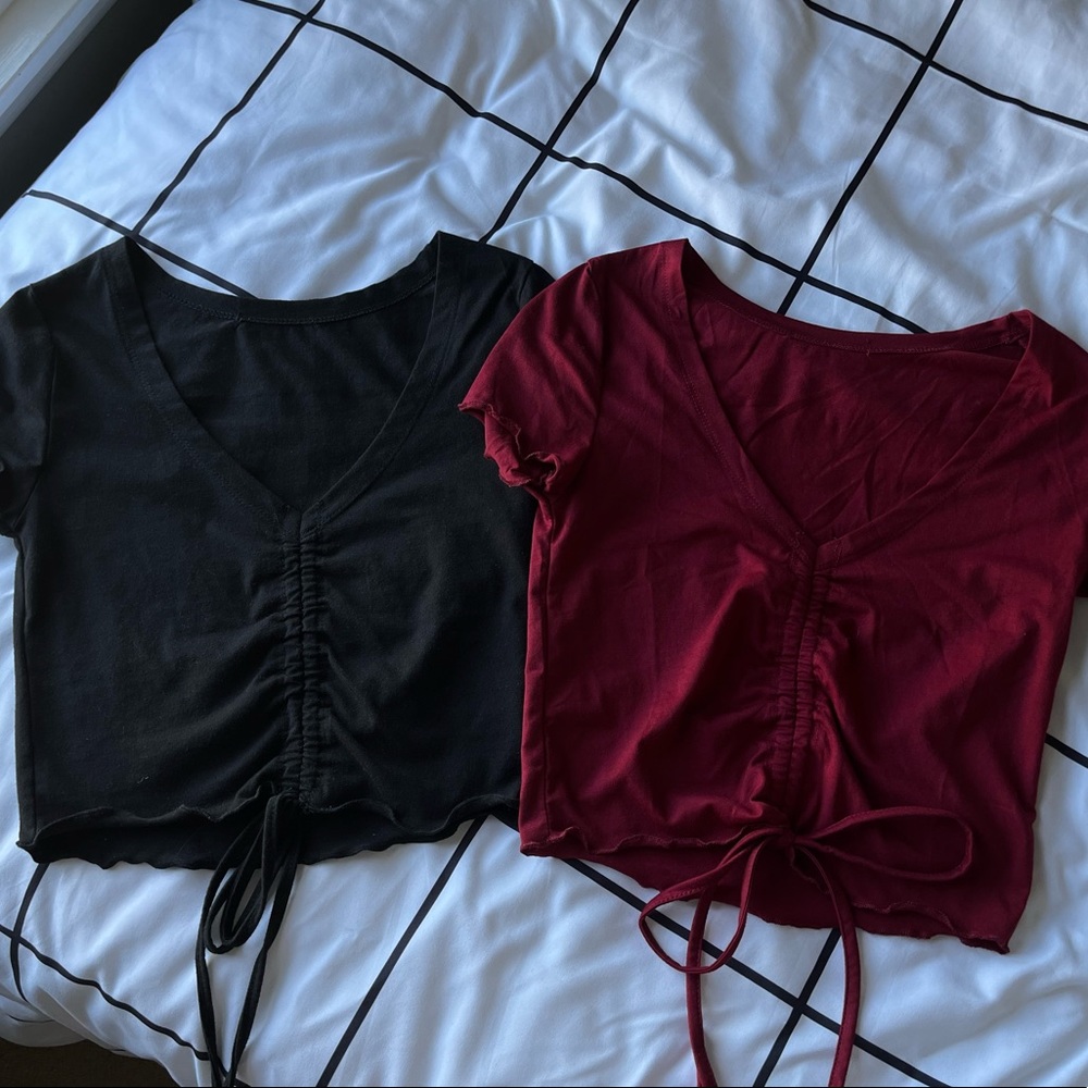 Scrunch Front T-shirts (both for $12)